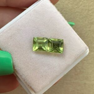 Natural Burma peridots cushion cut loose gemstones